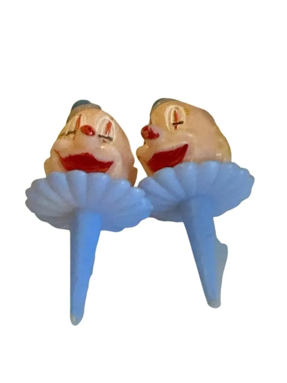Vintage Cake Toppers Wilton Clown Heads Train Cars Skull  Green Tie Carnival